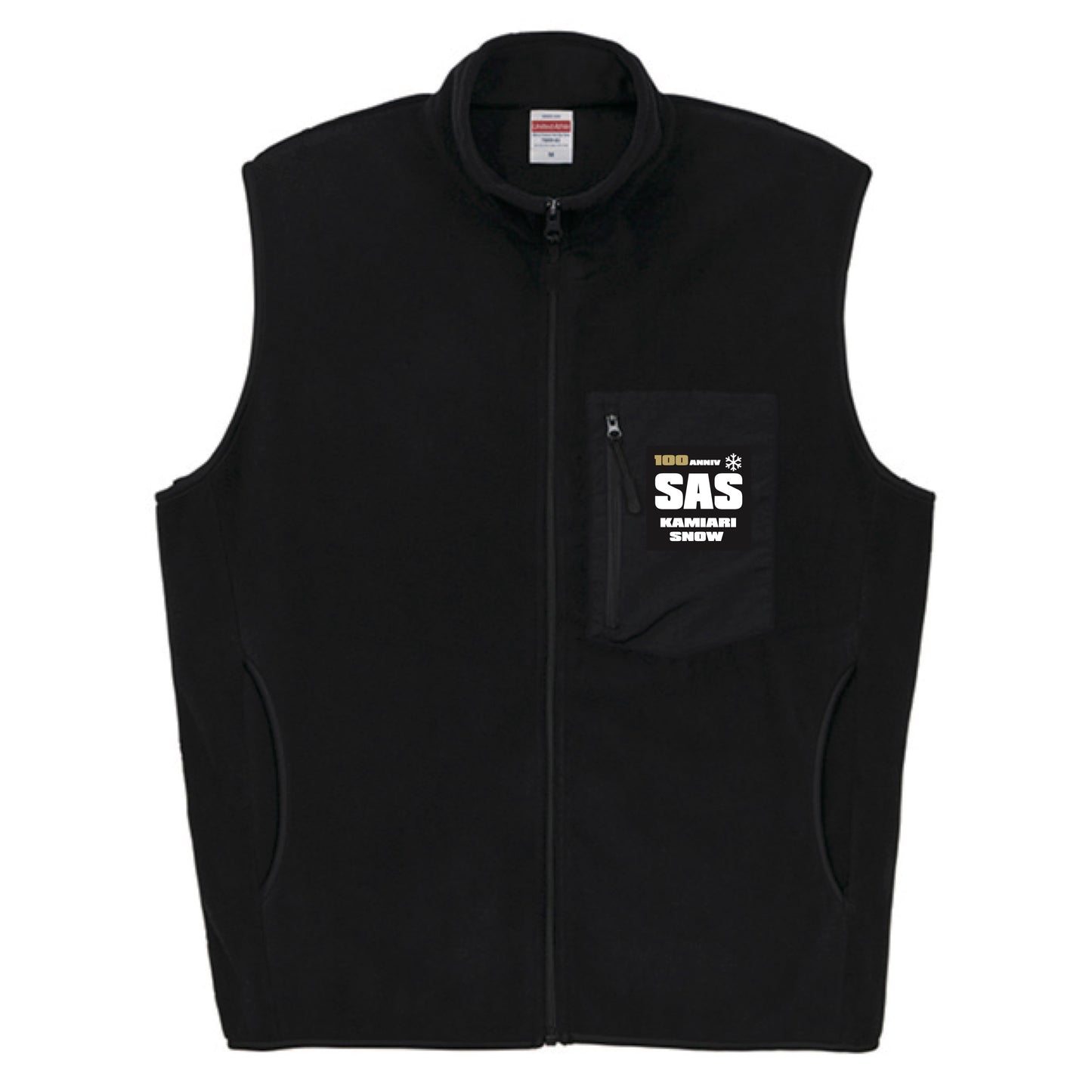 7099_SAS_フリースベスト_ブラック