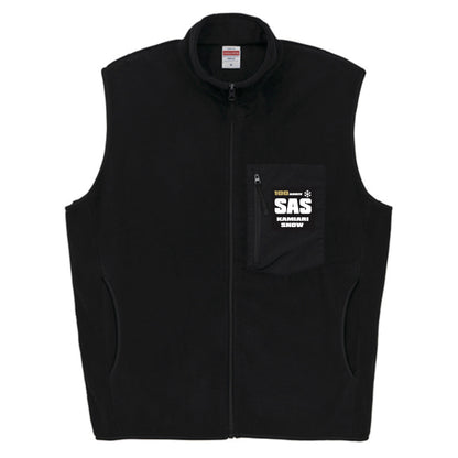 7099_SAS_フリースベスト_ブラック